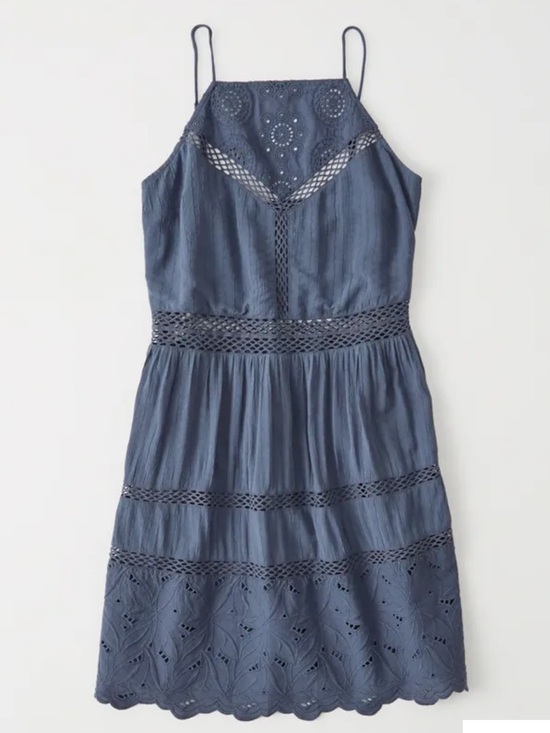 Abercrombie & Fitch Dresses & Skirts - Abercrombie and Fitch Blue Open Work Summer Mini Dress